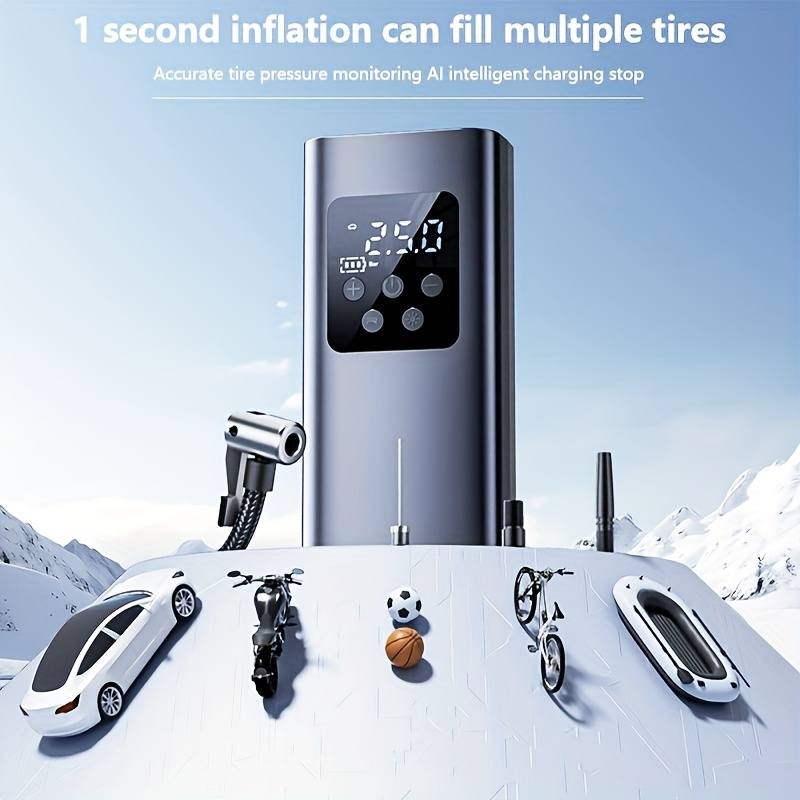 Car Tire Inflatable Pump Portable Car Air Compressor With LED Light Electric Air Compressor for Motorcycle Boat Car Tire