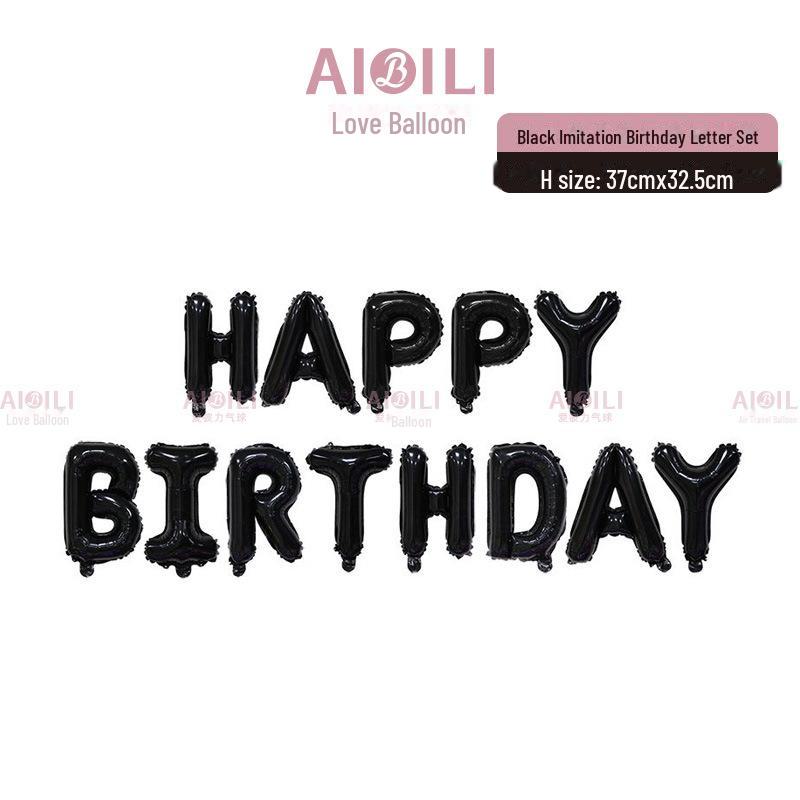 Beautiful Birthday Balloon Set: Happy Birthday Letter Aluminum Foil Decorations