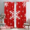 2pcs,2D Plane Printing Light Filtering Curtains Big Snowflake Versatile Fabric (without Rod) Decorations Inside Use for Living