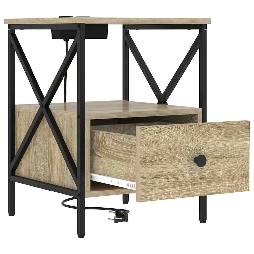 Nightstand Sonoma Oak 41.5 x 40.5 x 55 cm Particleboard