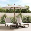 Vidaxl Garden Parasol On Wooden Pole, Sand, 299X240 Cm