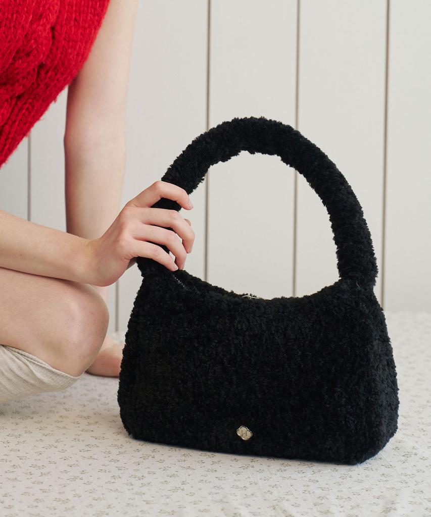 Heeari Ange Fur Tote Bag_Black