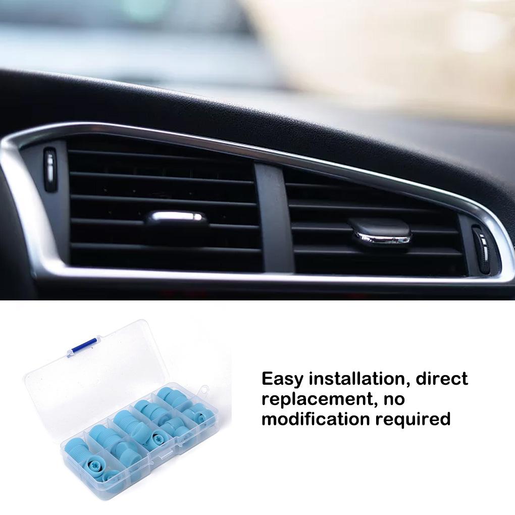 30ps Air Conditioner Part Portable Car Dust Cover Lightweight Practical Valve Core Cap High Low Side Caps Auto Accessories