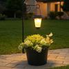 Decorative Solar Garden Light Solar Lamp Post with Planter Waterproof Solar Outdoor Light Decorative Garden Yard for Patio