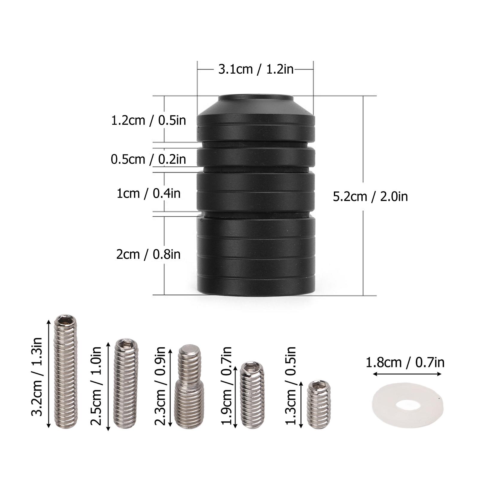 Kit de Poids Stabilisateur pour Arc d'Archerie Kit de Contrepoids Démontable en Alliage d'Aluminium pour Arc à Recurve et Arc à Poulies