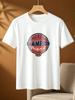 Vintage Champion Print Casual T Shirt Soft Comfy Short Sleeve Unisex Daily Top