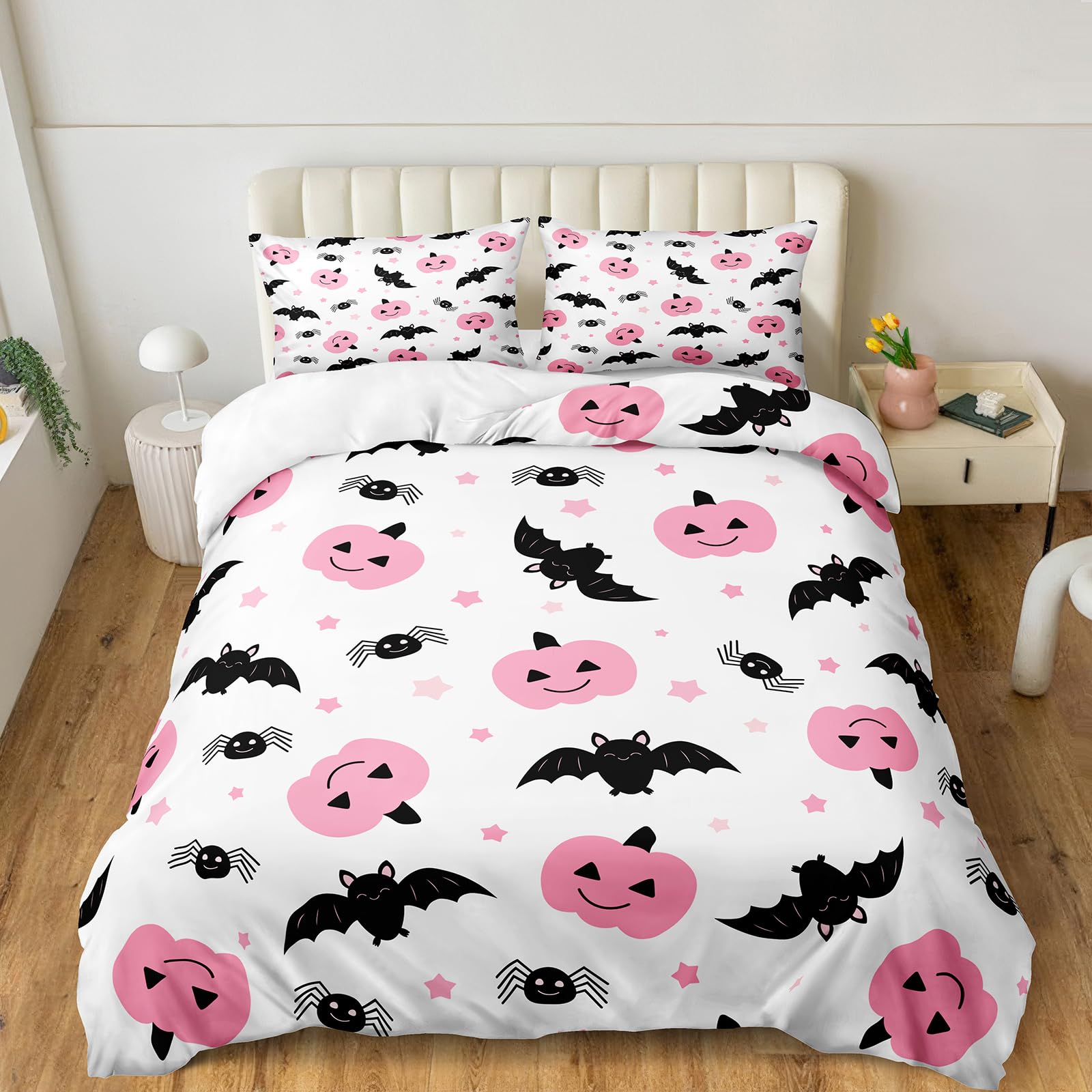 

Comforter Pumpkin Bedding Sets Queen Size Autumn Fall Stripe Halloween Thanksgiving Gifts Comforter With 2 S Comforter (quilt)-EU Single(135*200cm)3pcs