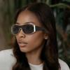 Conjoined Large Frame Sunglasses Metal Eyeglass Frame Advanced Sunglasses Bicycle Windproof Riding Sunglasses