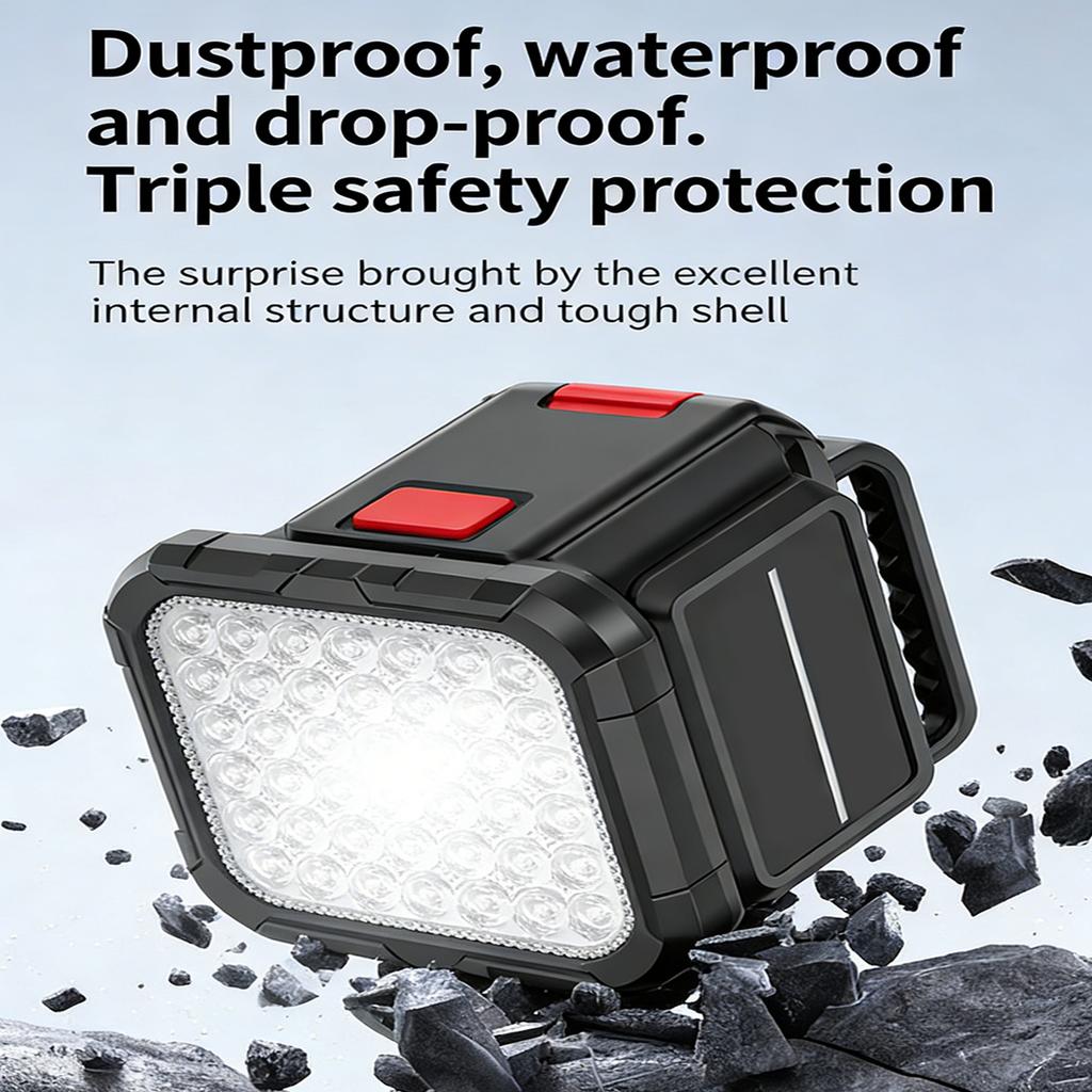 Durability USB Rechargeable LED Work Light With PowerBank Capability Adjustable Illumination For Various Night Activities
