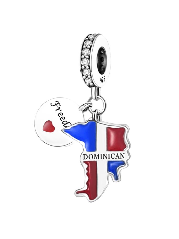 Copper Windmill Columbia Brazil Various Countries Charms Beads Fit Original Pan Bracelets Bangles Fine Jewelry Gift