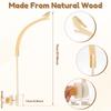 Baby Bed Bell Toy Holder Crib Bed Bell Wooden Bracket Baby Mobile Hanging Rattles Toy Holder Decorative Accessories Arm Bracket