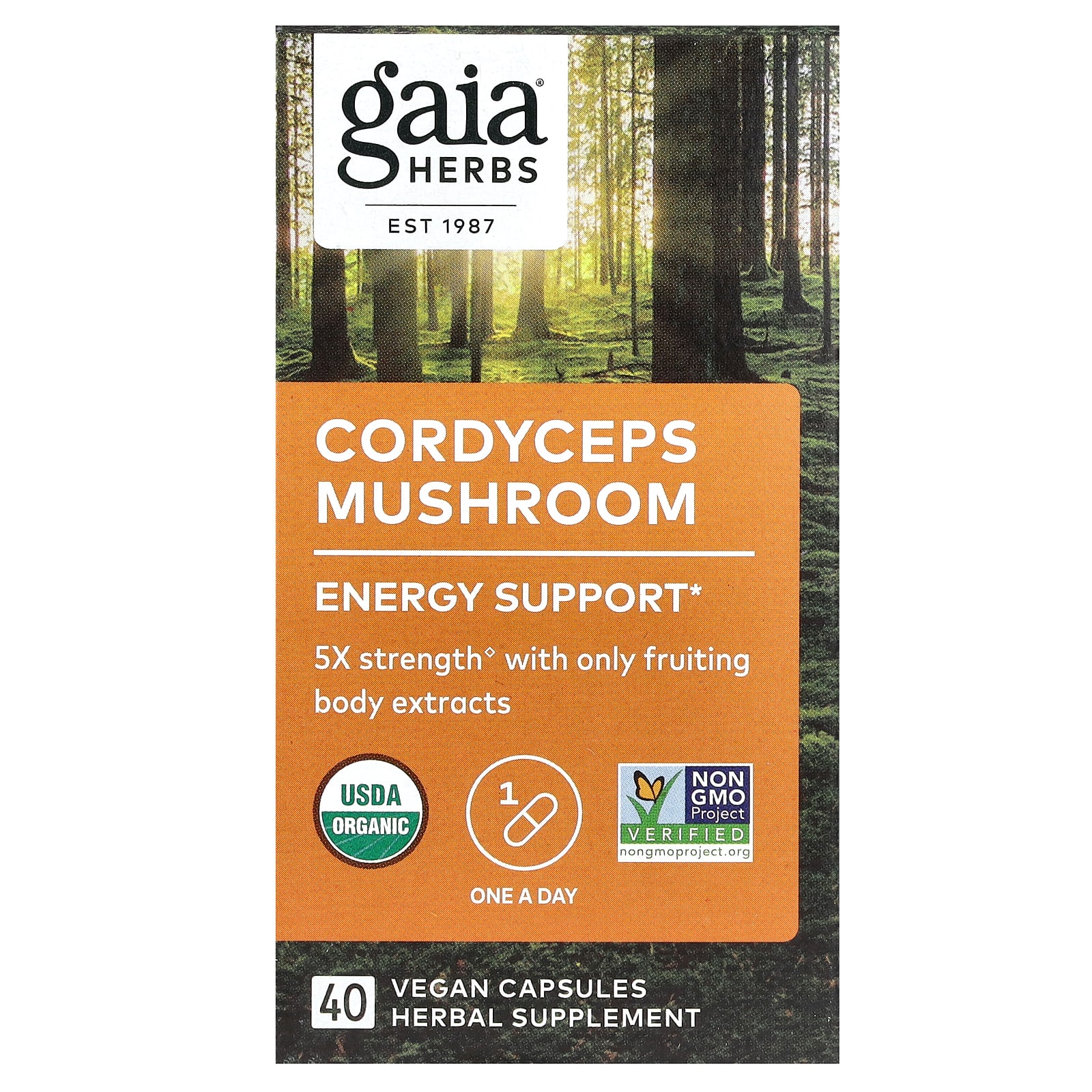 

Cordyceps Mushroom, Veggie Capsules 40