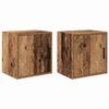 VidaXL Armoires murales de garage 2 pcs vieux bois bois d'ingénierie, armoire, placard mural de garage, armoire à outils 860640