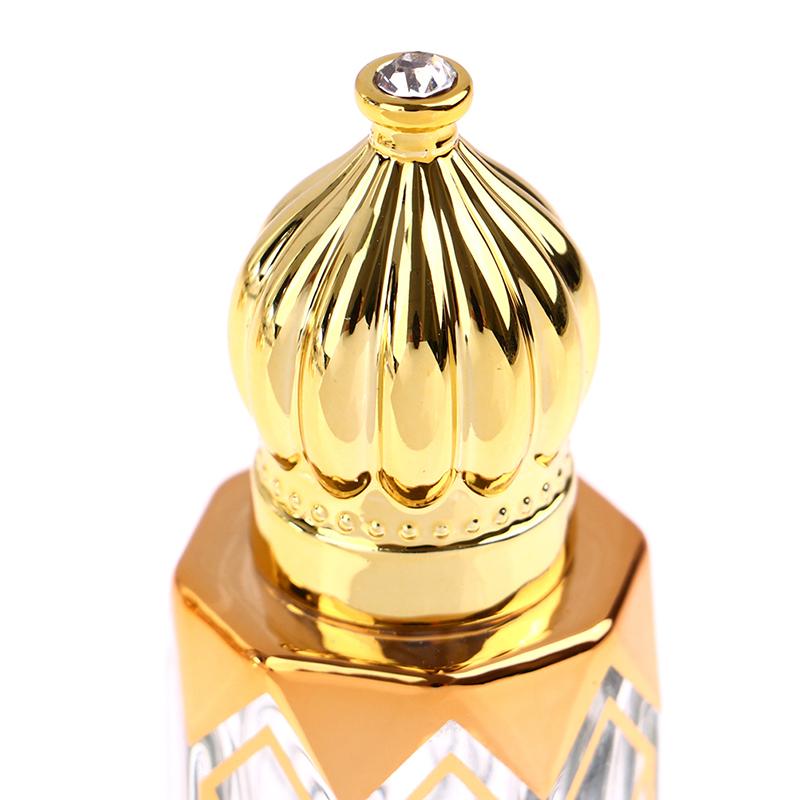 6ml zlaté plnitelné lahvičky na parfémy Skleněná lahvička na esenciální olej s roll-on