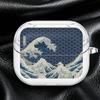 Wave Art Painting Case For Samsung Galaxy Buds Live 4 Pro 2 4Pro 3 FE 3Pro 2Pro Clear Earphone Cases Cover With Hook