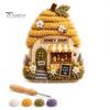 Märchenhaus DIY Bastelset 3D Thema Stanznadel für Anfänger & Erwachsene, Komplettes Miniaturdorf Bau-Set Stickset, Einfach