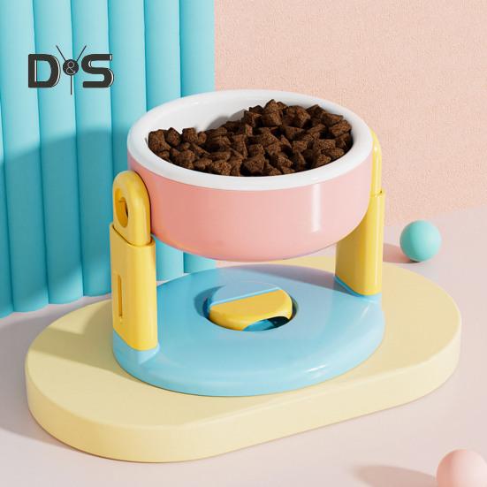 Liftable Suction Cup Pet Bowl Adjustable Height Food And Water Dish Elevated Pet Feeder Bowl for Cats Dogs To Protect Cervical Spine