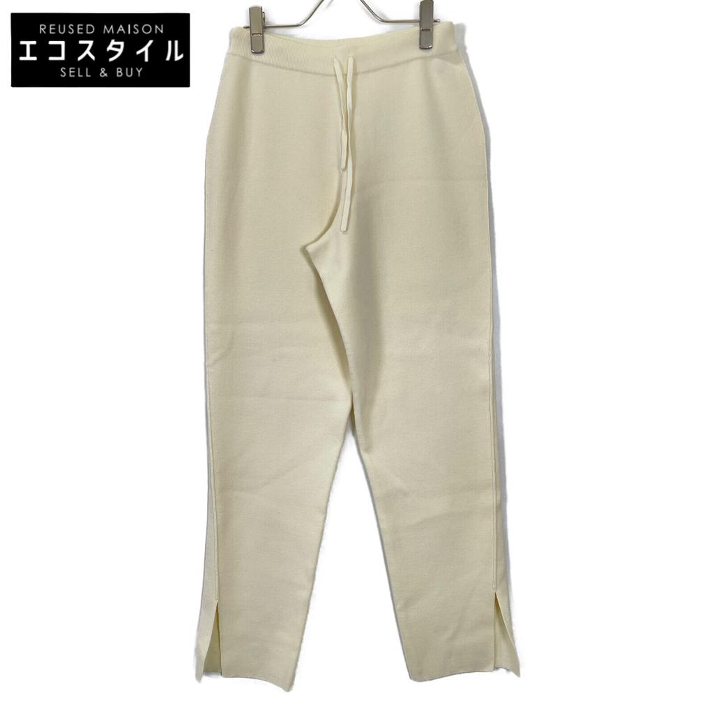 MICA & DEAL Ivory Side Slit Knit Pant 0121303161 Bottoms F whiteUsed