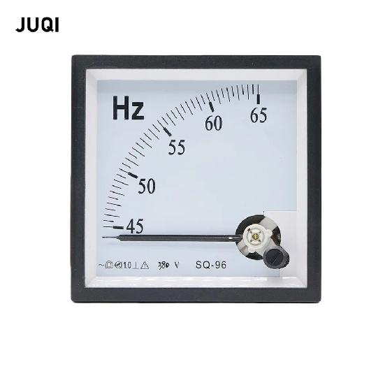 SQ-96-HZ Pointer Type AC 100/220V/380V Analog Panel Frequency Meter Tester Gauge Hertz Indicator 45-55Hz 45-65Hz 55-65Hz 96x96mm