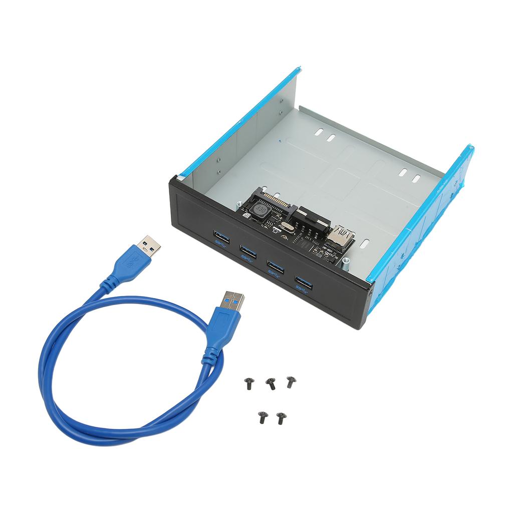 CD ROM Expansion Mobile Rack USB3.0x4 5Gbps High Speed Support BC1.2 Fast Charging USB3.0 Front Panel for PC Motherboard