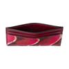 Gucci Snake pattern print embroidery GG Supreme canvas card holder women's ankara red