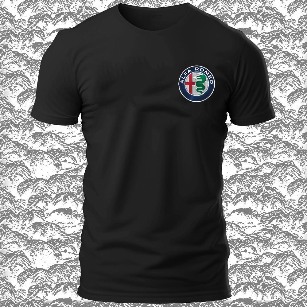 Футболка с логотипом Alfa Romeo, смешная, размер S-5XL, сделано в США, унисекс XXL