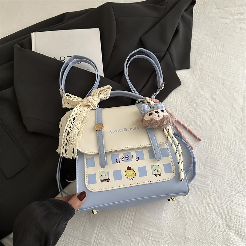 Schoolbag personality foreign trend niche design small square bag fashion 1011 summer new texture casual women's backpack