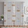 Cute Curtains for Living Room Curtain Halloween Decoration Anti-mosquito Curtains 2 Pieces Tulle for Bedroom Partition Shades