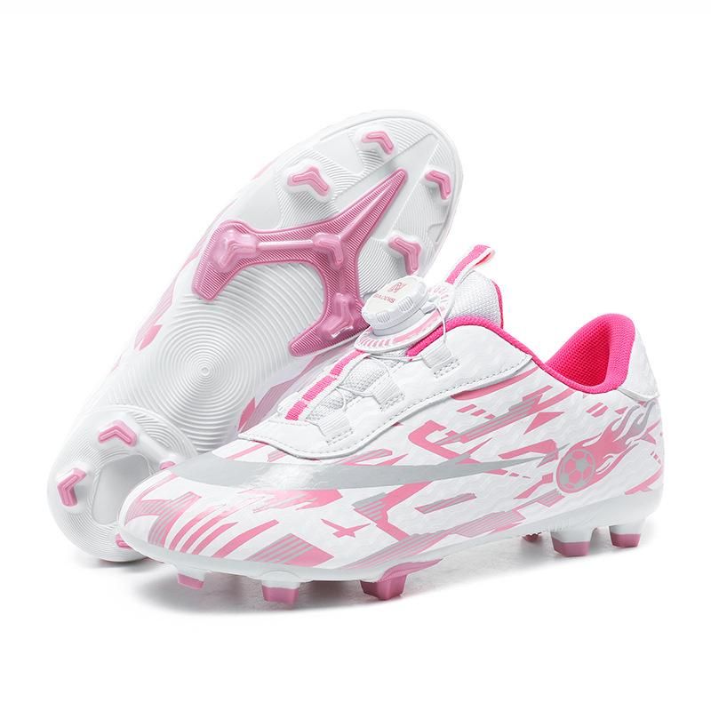 Cross-border New 2025 New Girls and Boys Long Nails Football Shoes Broken Nails Student Velcro Spin Training Shoes