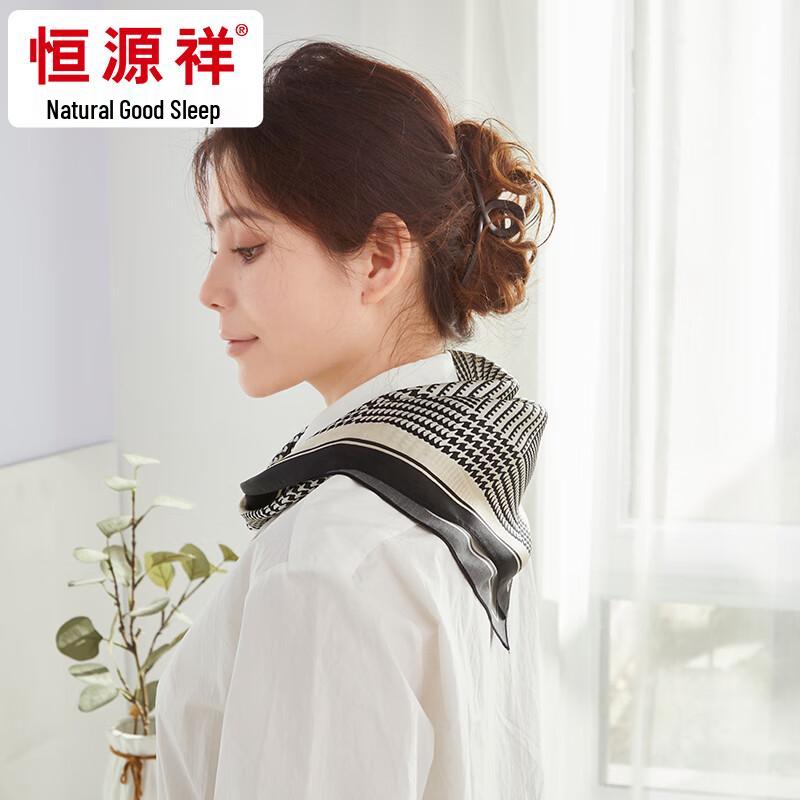 Hengyuanxiang Women's Mulberry Silk Square Scarf