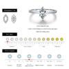 MODIAN D Marquise Cut Rhombic Moissanite 925 Silver Luxury Band Rings For Women Wedding Fine Jewelry Gifts