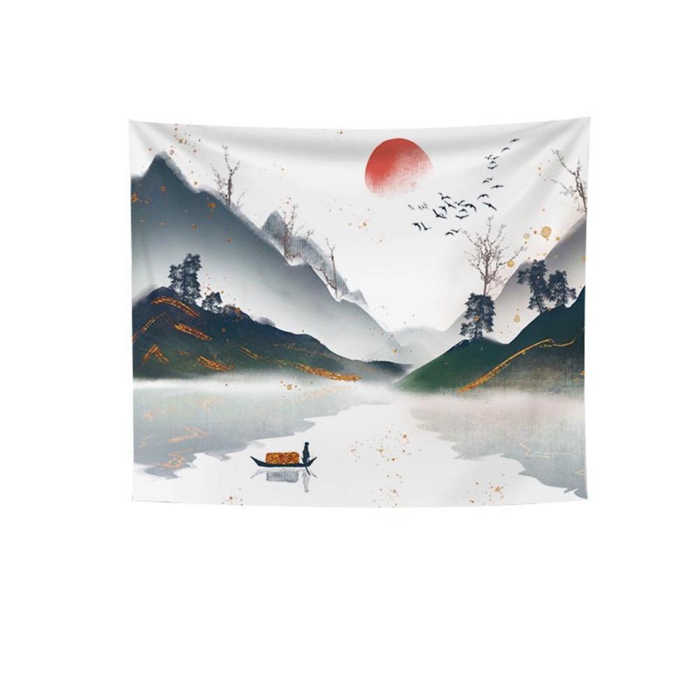 Bedroom Hanging Cloth Printed Tapestry Chinoiserie Wall Cloth Household Hanging Picture Living Room Decorative Cloth