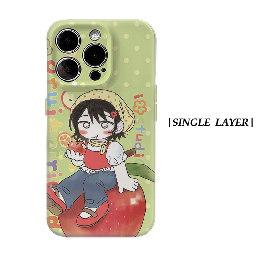

Apple-Sitting Fruit KidFor Magnetic Phone Case for IPhone 17 16 15 14 13 Pro Max Plus Single Double-layer Tough Case IPHONE17PROMAX
