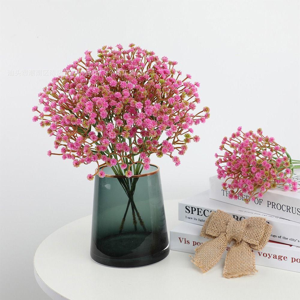 30Pcs Real Touch Artificial Baby Breath Flowers DIY Floral 29cm Length Fake Gypsophila Bouquet Realistic Waterproof