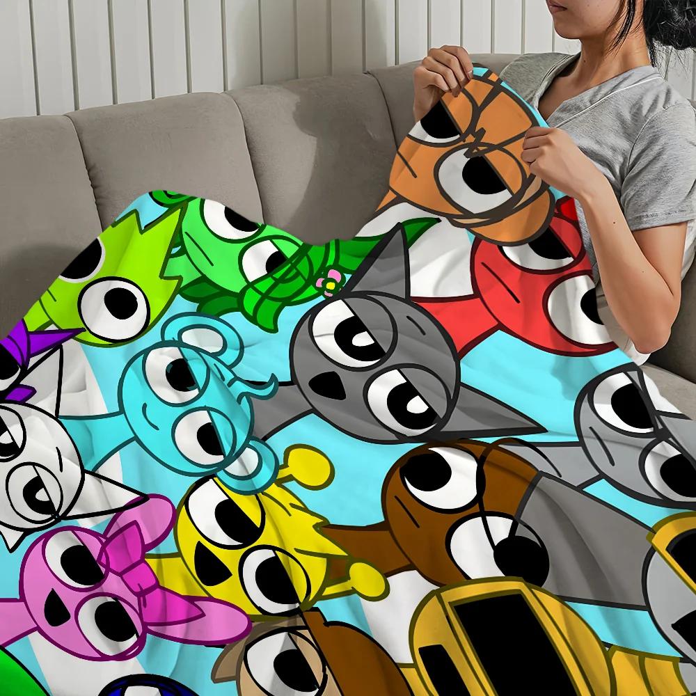 Cartoon S-Sprunki Blanket Soft And Comfortable Nap Blanket Suitable For Iiving Room Office Bedroom Warm Birthday Home Kid Gift
