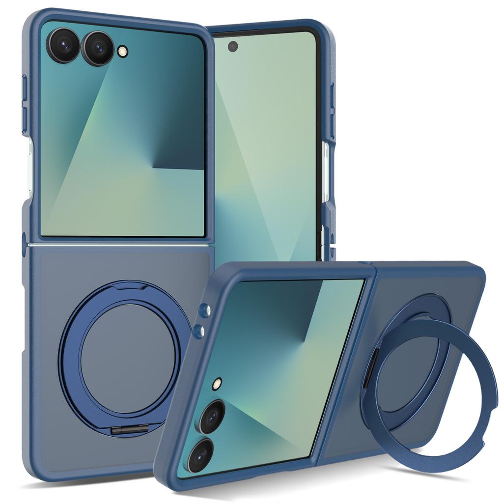 Matte 360° Spin Stand Cover for Samsung Galaxy Z Flip 7 Magnetic Mobile Phone Case with Ring Kickstand Cases Ring Holder New