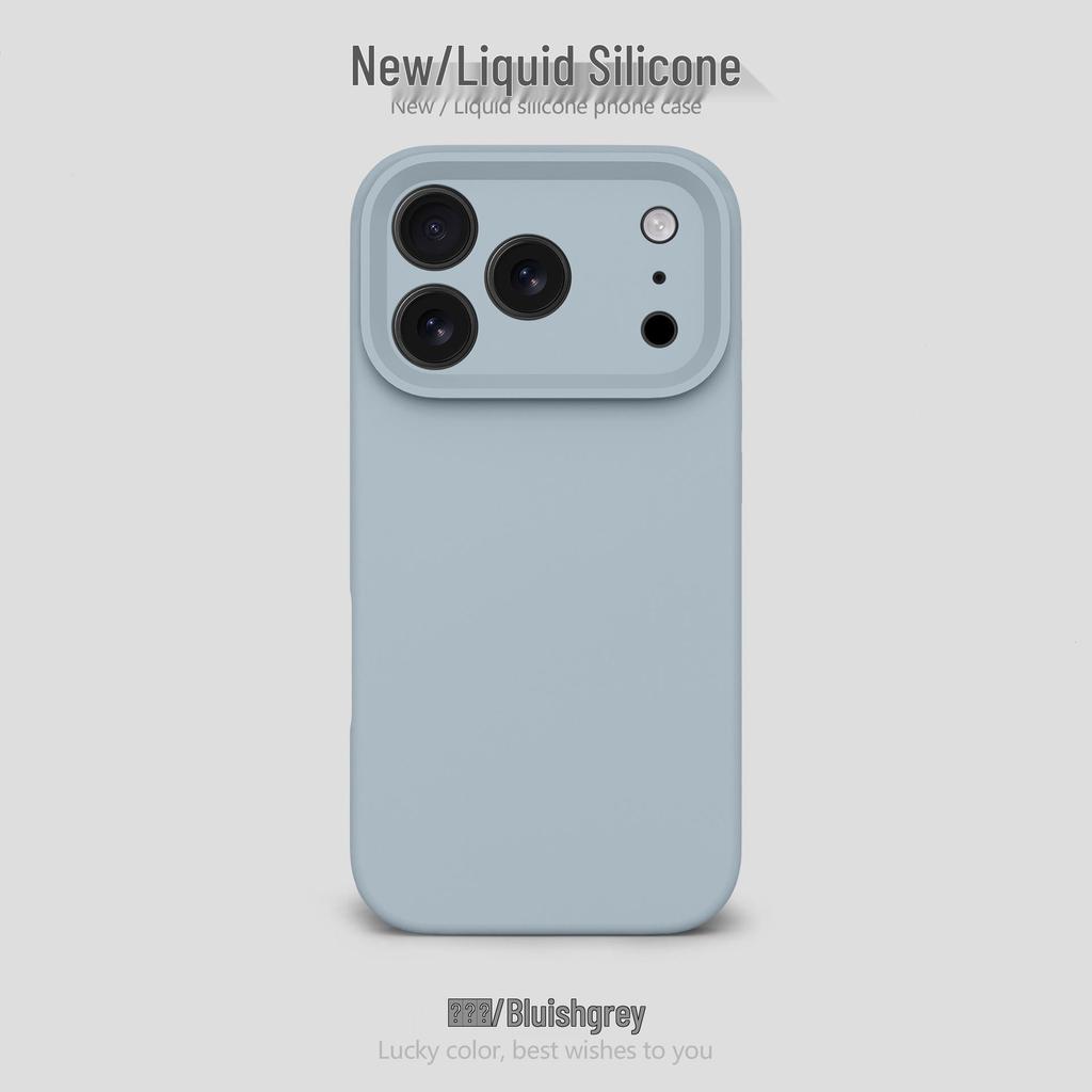 Flüssiges Silikon Airbag Sturzsichere Handyhülle für Apple 17Promax - Einfarbig, Feine Lochdesign für Frauen