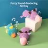 1PCS Dog Plush Sound Toy, Cute Cartoon Screeching Duck Toy, Corn Fiber, Small Dog Chew Teeth Cleaning and Relieving Boredom