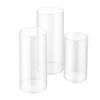 Wedding Flower Stand, 3PCS 60/75/90cm Round Cylinder Plinth, Clear Pedestal Stand with Transparent Acrylic Lid, Cylindrical Pedestal Stands for