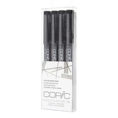 

Набор из 4 карандашей Copic Too Copic Multiliner, черный, A Set