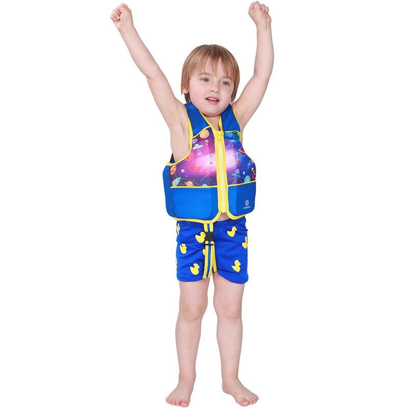 Letnie dziecięce kamizelki ratunkowe bez rękawów do pływania dla dzieci Chłopcy dziewczęta Regulowane kamizelki ratunkowe Cartoon Balanced Flotation Swimsuit