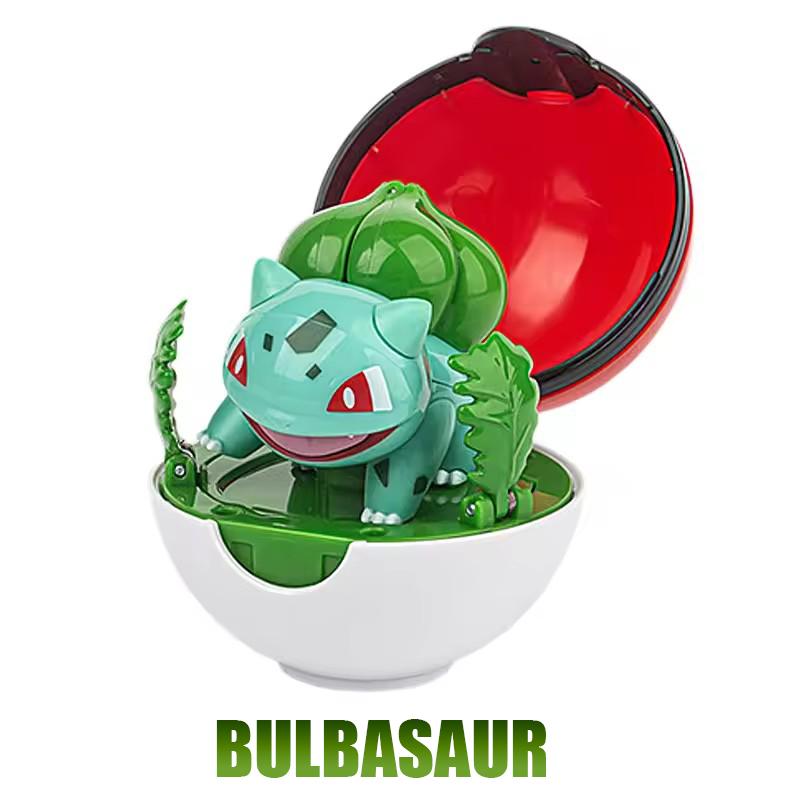 Toys Pokeball Deformation Anime Action Figure Model Pikachu Eevee Squirtle Charmander Bulbasaur Kids Gifts