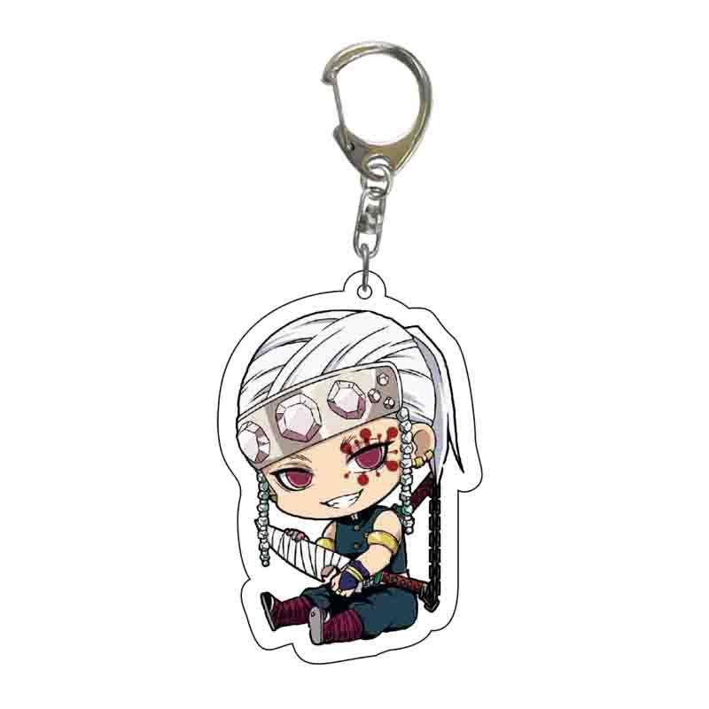 Demon Slayer Anime Cartoon Character Acrylic Keychain Bag Pendant Accessories