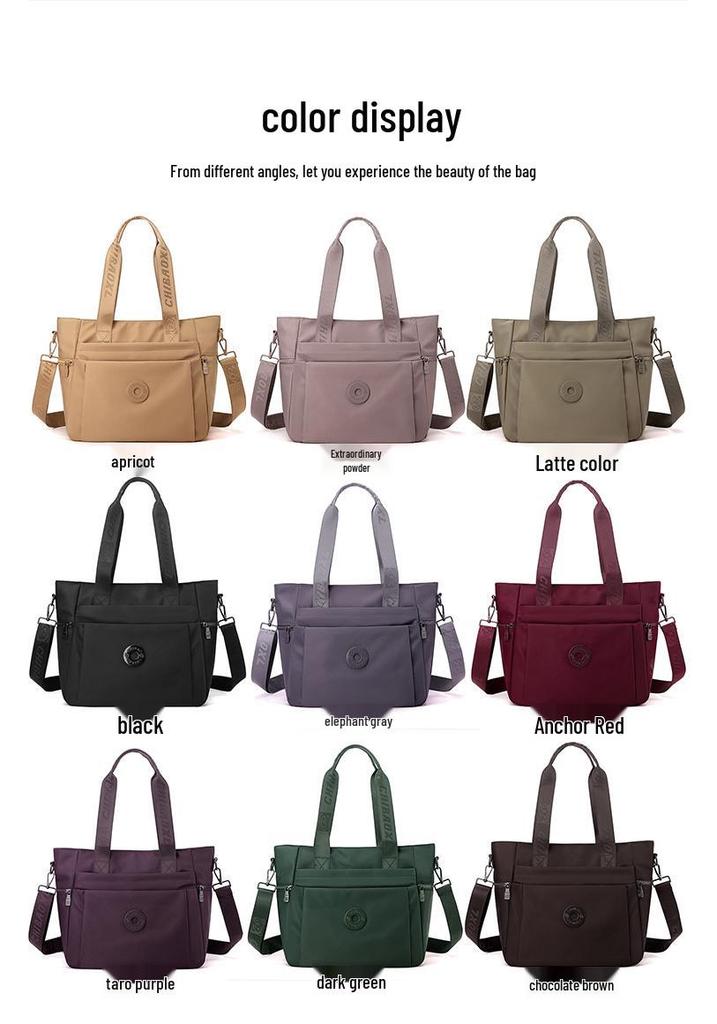 2026 New Large Capacity Lightweight Nylon Women's Crossbody Handbag: Simple, Versatile, and Casual