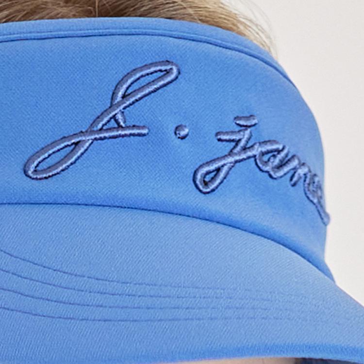 J.JANE Simple Color Embroidered Sun Cap (Blue)