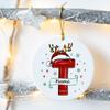 Custom Name Christmas Family Party Ceramic Ornament Personalized Christmas Ornament Xmas Gift Drop Ornaments Decor