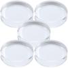 Tsukushi Science Acrylic Blocks, 40mm Diameter X 10mm Thick, 5 Pieces, Round Display Stand, Transparent, Clear Display Base, R40-10*5