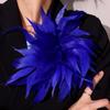 Lightweight Artificial Feather Lapel Pin Colorful Exaggerated Feather Brooch  Wedding