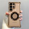 For Magsafe Plating Magnetic Phone Case For Samsung Galaxy S25 S24 S23 S22 Ultra S21 Plus S20 FE Wireless Charge Clear Cover