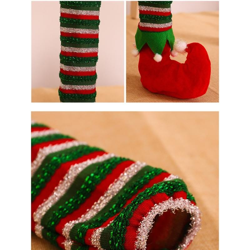 Christmas Cute Elf Table Leg Covers Chair Foot Covers Enhances the Holiday Spirit In Your Living Space